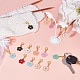 SUNNYCLUE 1 Box 50Pcs Flower Enamel Charms Cherry Blossom Knitting Stitch Markers Clip On Bracelet Charms for Jewellery Making Sewing Weaving Zipper Pull Charm with Lobster Clasp Locking Crochet HJEW-SC0001-19-4
