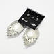 Trendy Women's Shiny Zinc Alloy Glass Rhinestone Diamante Drop Dangle Stud Earrings EJEW-L076-09F-2