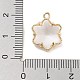 Подвески из прозрачного стекла с инкрустацией из латуни KK-Z061-05G-3