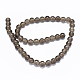 Chapelets de perles de quartz fumées naturelles G-L476-02-3