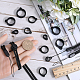 GORGECRAFT 46Pcs Anti-Lost Necklace Lanyard Set Including 40Pcs 5 Sizes Silicone Rubber Rings 6Pcs Black Rubber Adjustable Lanyard String Pendant Holder for Pens Keys Office Sport Outdoor Activities DIY-GF0008-06-3