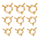 UNICRAFTALE 9 Pcs 3 Styles Spring Ring Clasps Stainless Steel Spring Clasps 24K Gold Plated Round Clasps for Necklaces Bracelet Close Ring Clasps Clasp Connector Findings for DIY Jewelry Making STAS-UN0052-55-1