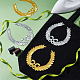 Ahademaker 4 pièces 2 couleurs polyester broderie olive couronne vêtements patchs DIY-GA0003-40-5