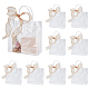 День святого Валентина benecreat 50 шт. прямоугольные прозрачные сумки для хранения из ПВХ с ручкой ABAG-BC0001-56-1
