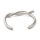 304 bracelet manchette en fil d'acier inoxydable BJEW-Q773-06C-P-3