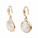 Set di gioielli con perle keshi con perle barocche naturali placcate SJEW-JS00977-6