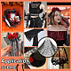 Polyester-Spitzenstoff mit Halloween-Motiv&nbsp;DIY-WH0699-75B-1-5