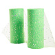キラキラスパンコールデコメッシュリボン  チュール生地  スカートを作るためのチュールロールスプールファブリック  芝生の緑  6インチ（15cm）  約25ヤード/ロール（22.86メートル/ロール） OCOR-P010-B-C51-1