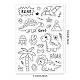 GLOBLELAND Dinosaurs Silicone Clear Stamps Transparent Stamps for Festival Birthday Cards Making DIY Scrapbooking Photo Album Decoration Paper Craft DIY-WH0167-56-601-2