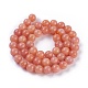 Natural Peach Calcite Beads Strands X-G-I247-12B-2
