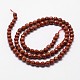 Chapelets de perles en jaspe rouge naturel X-G-D840-50-4mm-2