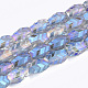 Chapelets de perles en verre électroplaqué EGLA-T018-02-2