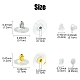 440Pcs 4 Styles Plastic Bell Ear Nuts KY-YW0001-57-2