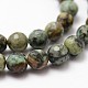 Brins de perles turquoises africaines naturelles (jaspe) G-D840-15-6mm-3