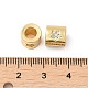 Rack Plating Brass Micro Pave Cubic Zirconia European Beads KK-K377-08G-3