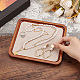 PH PandaHall Jewelry Tray Solid Wood Jewelry Display Holder Showcase Jewelry Display Organizer Empty Plate for Rings Earrings Bracelets Necklace Bedroom Perfume Key Wallet (Grey) 7.7x6.9 inch ODIS-WH0017-082B-3