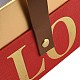 Quadratische Geschenkbox aus Papppapier mit Liebesdruck CON-G019-01A-4