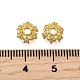 Звездные латунные колпачки с микропаве из кубического циркония KK-K300-05A-G-3