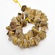 Natural Gold Rutilated Quartz Nuggets Beads Strands G-I137-02B-2