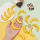 Craspire 40 pièces banane artificielle mini imitation banane jaune décoration décor mousse simulation réaliste faux fruit pour noël mariage semblant accessoires accessoires de décoration de la maison AJEW-WH0038-19-3