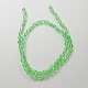 Light Green Faceted Glass Drop Beads Strands X-GLAA-R024-11x8mm-15-2