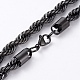 Trendy Men's Chain Necklaces NJEW-L450-08B-2