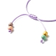 Joli bracelet de perles en bois coeur pour enfant BJEW-JB06753-02-7