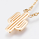 304 Stainless Steel Pendant Necklaces NJEW-F207-01G-2