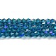 Transparentes perles de verre de galvanoplastie brins GLAA-F029-4mm-D01-1