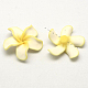 Handmade Polymer Clay Big 3D Flower Plumeria Beads CLAY-Q197-42mm-01A-1