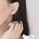Boucles d'oreilles en laiton zircon cubique micro pavé clair EJEW-BB61226-A-3