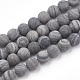 Natural Black Wood Lace Stone Beads Strands X-G-T106-013-1