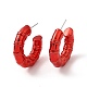Boucles d'oreilles en acrylique avec anneau en bambou EJEW-P251-09-2