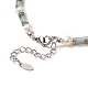 Natural Moss Agate & Pearl & Crystal Rhinestone Beaded Necklace for Women NJEW-JN04209-04-4