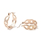 304 Stainless Steel Curb Chain Chunky Hoop Earrings for Women EJEW-P197-05RG-2
