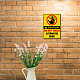5pcs autocollants de panneau d'avertissement en pvc étanche DIY-WH0237-025-7