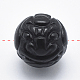 Carved Round Natural Obsidian Beads G-P360-01-14mm-2