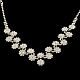 Fashionable Wedding Flower Rhinestone Necklace and Stud Earring Jewelry Sets SJEW-R046-01-5