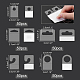 NBEADS 250 Pcs 5 Styles Transparent Self Adhesive Hang Tabs CDIS-NB0001-29-2