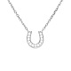 Tinysand 925 collana in argento sterling cz con strass lettera u con pendente iniziale TS-N210-S-1