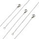 10 pièces 304 colliers de chaîne de câble en acier inoxydable pour hommes femmes NJEW-YW0001-06-1