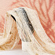 スパンコールスタームーン模様刺繍ポリエステルメッシュ生地  DIY縫製ドレス用  レモンシフォン  125~130x0.1cm DIY-WH0530-45A-4