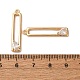Латунные микропаве прозрачные подвески с фианитом KK-Z112-35G-3