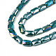 Electroplate opaco colore solido perle di vetro fili EGLA-N002-25-A07-3