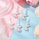 Акриловые подвески в форме сердца ангела HJEW-JM03655-02-1