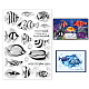 Globleland mundo marino pez marino sellos transparentes para hacer tarjetas peces tropicales decorativos sellos de silicona transparente para diy suministros de álbum de recortes tarjeta de papel en relieve decoración de álbum artesanal DIY-WH0167-57-0359-1