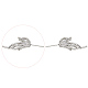 Brass Micro Pave Clear Cubic Zirconia Fishtail Head Pins BAPE-PW0002-10B-P-1