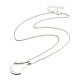 Collier pendentif minimaliste en alliage de larme ouvert pour femme NJEW-I113-01P-2