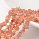 Puce sunstone naturelle brins de perles G-M349-10-1