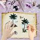 CRASPIRE Tree Clear Stamps Plants Coconut Palm Seagull Bird Reusable Retro Transparent Silicone Stamp Seals for Journaling Card Making DIY Scrapbooking Photo Album Decorative Christmas Gifts DIY-WH0439-0172-4